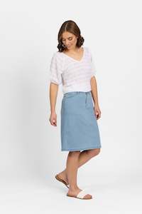 M433 Georgia Skirt - Chambray Denim