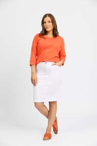 Georgia Skirt - White Denim