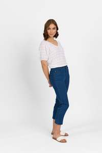 Ryder Crop Pant - Blue Wash Denim