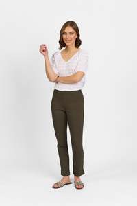 Pants: Caprice 7/8 - Khaki