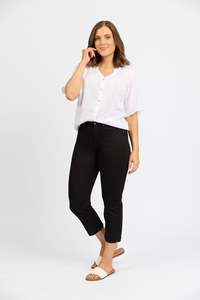 Pants: Ryder Crop Pant - Black Denim