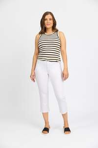 Pants: Ryder Crop Pant - White Denim