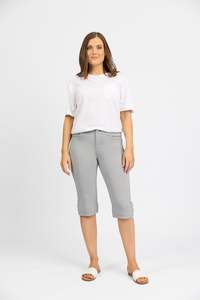 Faille: Snap Short in Faille - Silver