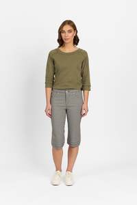 Faille: Snap Short in Faille - Gingham