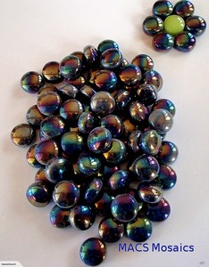 Pearl Mosaic Drops 12mm Black - MACS Mosaics