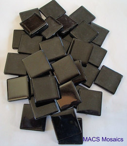 Products: Crystal Mosaic Tiles 23mm Black - MACS Mosaics