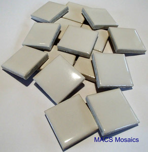 Products: Ceramic Mosaic Tiles 25mm White - MACS Mosaics