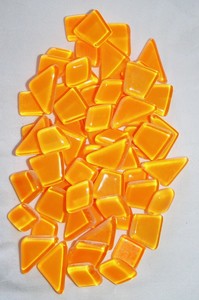 Crystal Glow in the Dark Mosaic Tiles - Orange - MACS Mosaics
