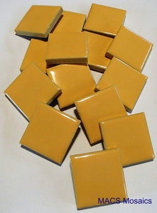 Products: Ceramic Mosaic Tiles 25mm Yellow - MACS Mosaics