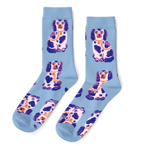 Socks: Women's Sized Socks - Staffordshire dogs