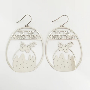 Denz Co: Chrissy Pudding Earrings - Silver