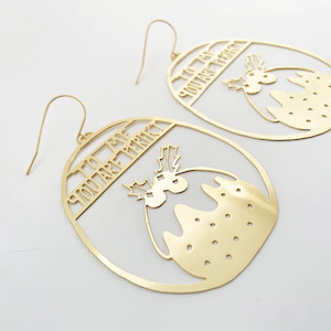 Denz Co: Chrissy Pudding Earrings - Gold