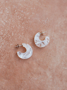 Wolf Moon: Cassia Hoops - Off White