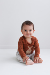 Burrow Be: Long Sleeve Bodysuit - Mr Hopkins