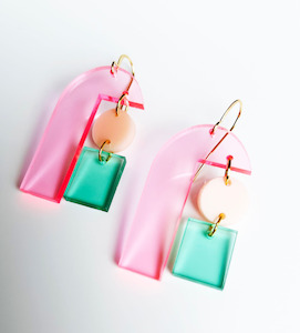 Hagen Co: Limelight Earrings - Pink