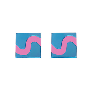 Natalie Lea Owen: Wiggle Studs - Blue & Purple