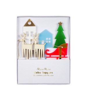 Meri Meri: Christmas Cake Topper - Sleigh Scene
