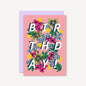Natalie Lea Owen: Birthday Card - Floral Type