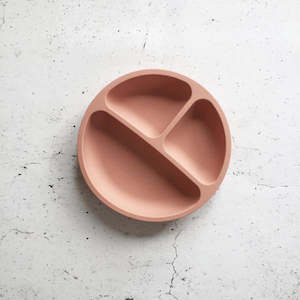 Over The Dandelions: Silicone Divided Plate - Dixie Pink