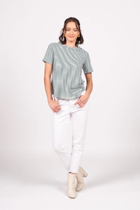 Wilson Trollope: Emilia Top Short Sleeve - Evergreen