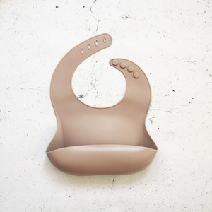 Over The Dandelions: Silicone Bib - Almond