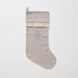 Over The Dandelions: Christmas Stocking - Dove Grey