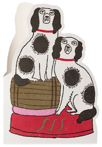 Dog Lovers: Cut Out Barrell Dogs General Card