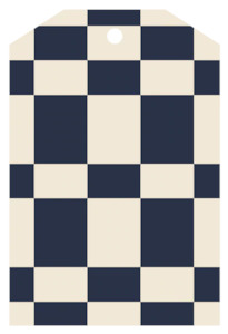 Lettuce: Gift Tag  - Checkers Navy