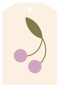 Lettuce: Gift Tag - Cherries Lilac