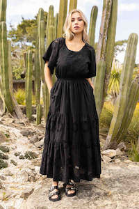 The Bay Label: Cloud Dress - Black Lace Embroidery
