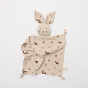 Baby Care: Organic Muslin Lovey Bunny - Woodlands Print