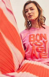 Lana Vintage Tee - Rose/Orange Bon Voyage
