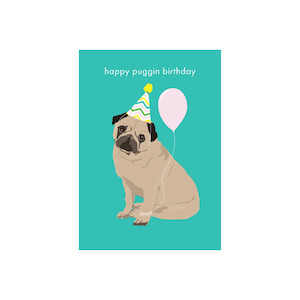 Iko Iko Birthday Card - Puggin Birthday