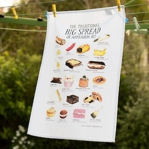 Aotearoa Made: Aotearoa Faves Tea Towel - Traditional Big Spread