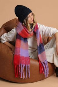 Winter Hats Scarves: PRE-ORDER Giant Fluffy Scarf - Peachy Pink Emma