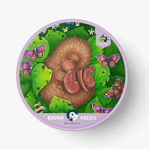 100 Piece Round Puzzle - Kiwi Chick Nap