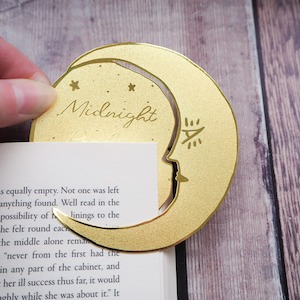 The Modern Witch: Brass Bookmark - Midnight Readers Club Moon