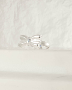 Put A Bow On It Adjustable Ring - Silver