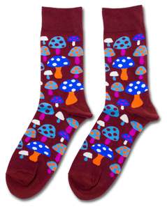 Men's Sized Socks - Mushrooms