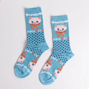 Women's Sized Socks - Fuck It Kitty