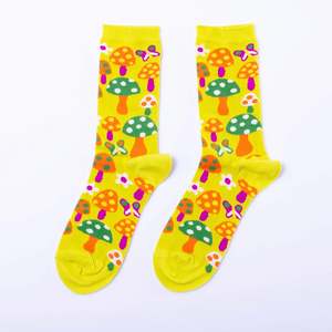 Socks: Women's Sized Socks - Mushrooms