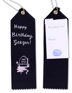 Yellow Owl Workshop 1: Award Ribbon / Bookmark w Note - Geezer