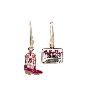 Asymmetrical Cloisonné Earrings - Boot & Dolly