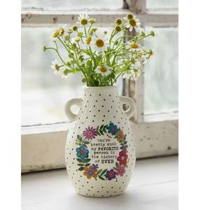 Cat Lovers: Folk Friends Bud Vase - Favourite Person