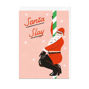 Compare At Prices Sale Items: Christmas Card - Santa SLAY