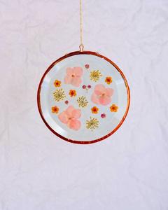 Circle Flower Suncatcher - Med Sprinkle - Hydrangea, Blossom Mix