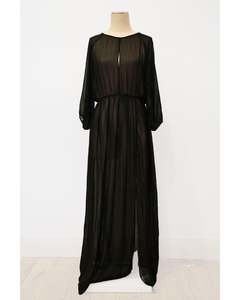 Products: PRE-LOVED / High Noon Tea - Sheer Black Maxi Dress - Sz 10
