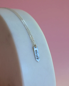 SAMPLE - Pennant Gonfalon Necklace - Butter / Silver