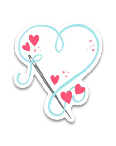 Under 25 Goodies: Vinyl Sticker - Sewing Heart