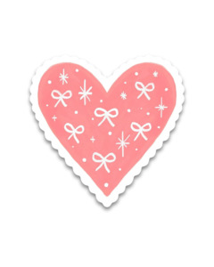 Under 25 Goodies: Vinyl Sticker - Sweet Bow Heart